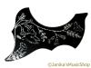 Acoustic guitar pick guard scratch plate leaves and butterfly